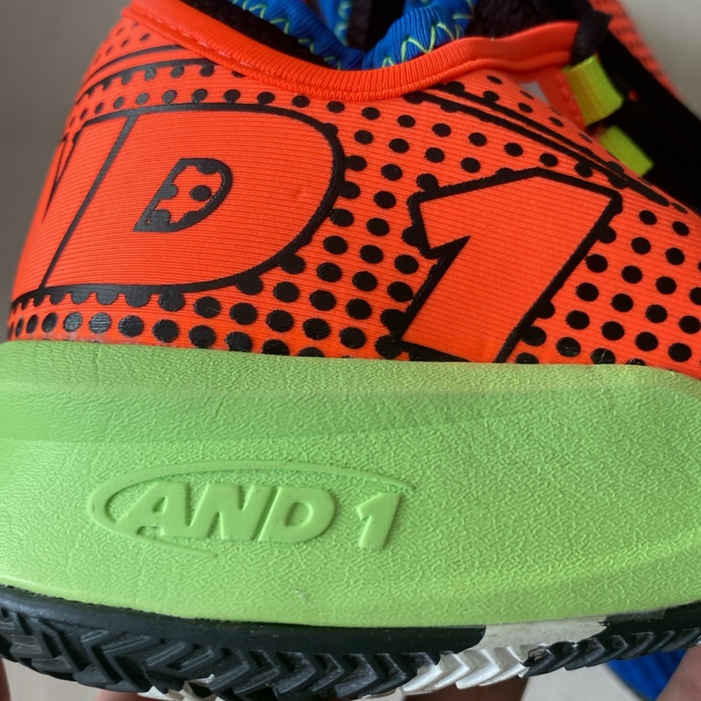 NWOT AND1 Blue and Orange Sneakers Vibrant Design Athletic size 7.5 - Picture 11 of 13